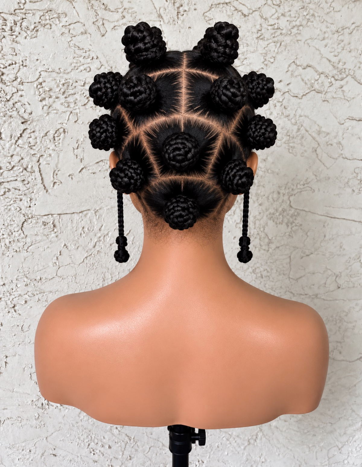 Bantu Knots Braided Wig | Glueless Protective Style Wig | Ready-to-Wear Protective Style.
