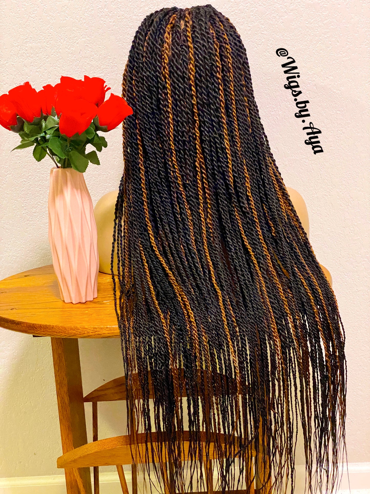 Full lace Senegalese Twists braided wig.