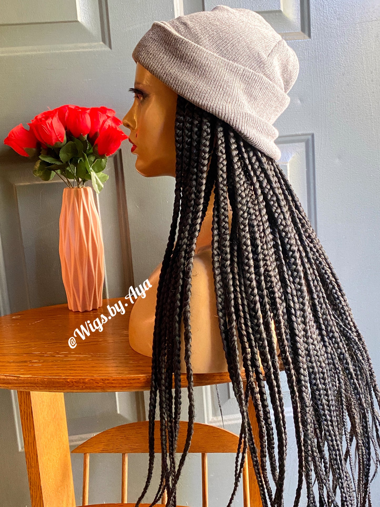 Beanie Hat braided wig.