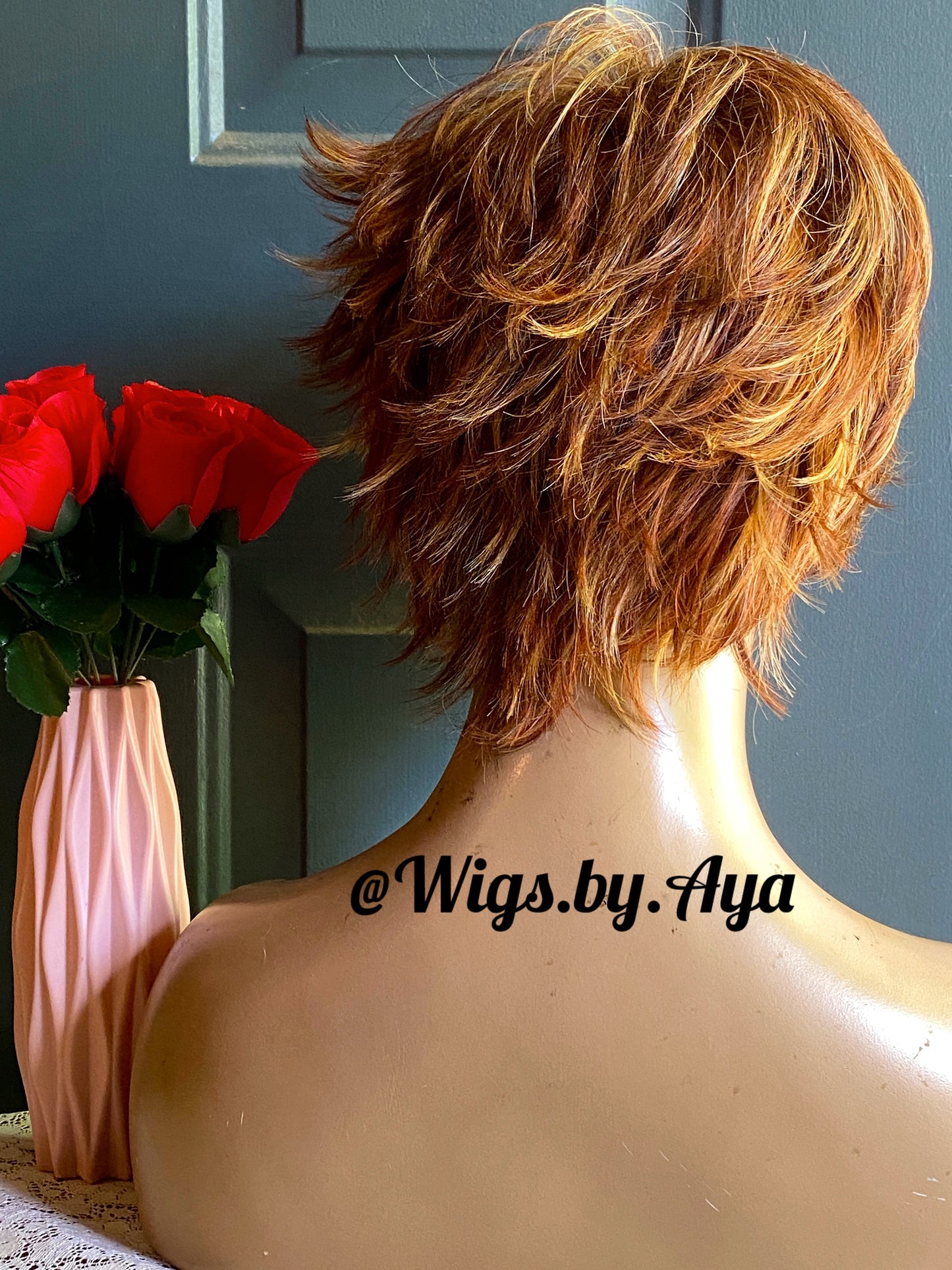 Pixie Cut human hair wig.