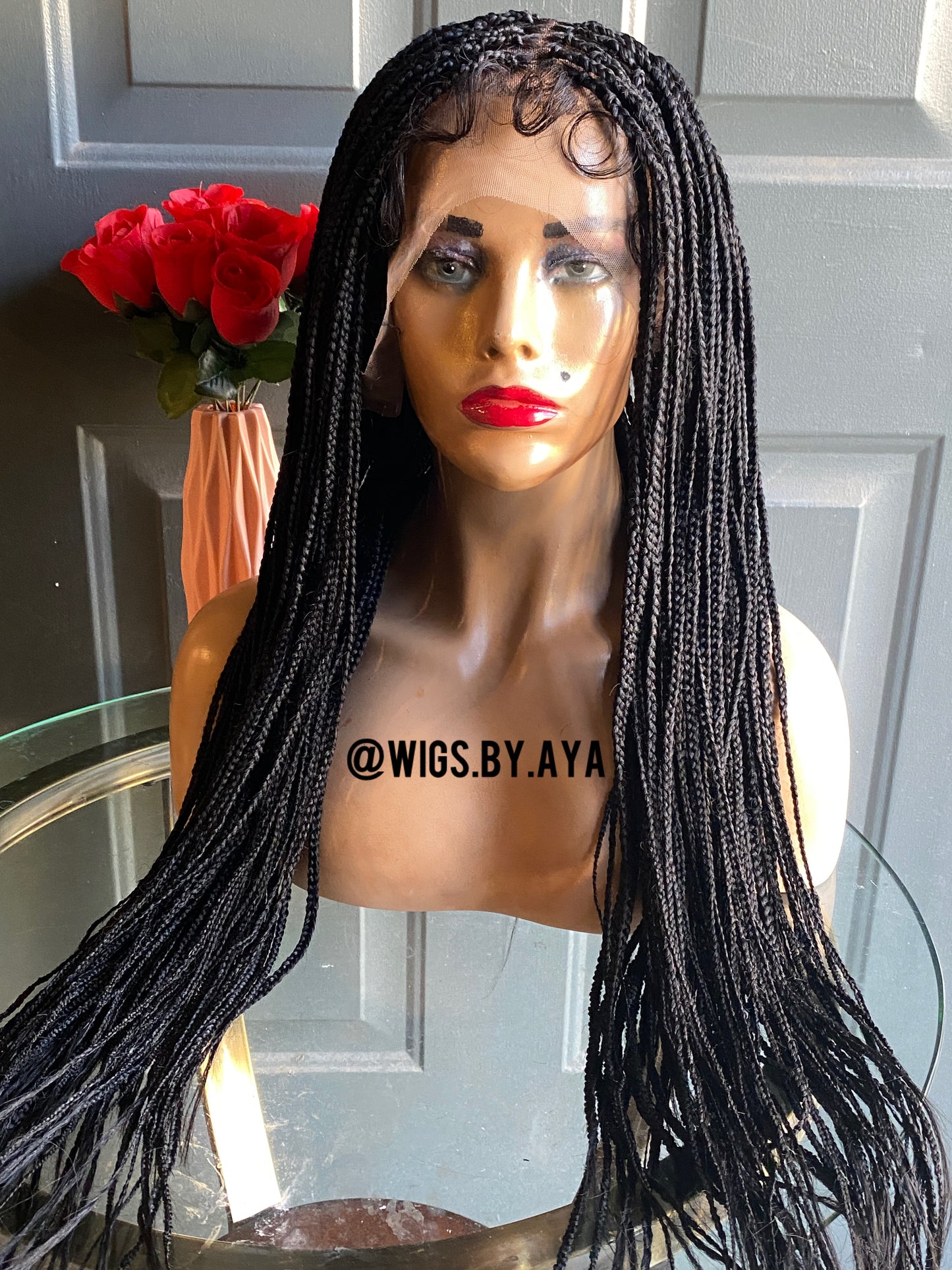 Full lace small knotless braided wig.