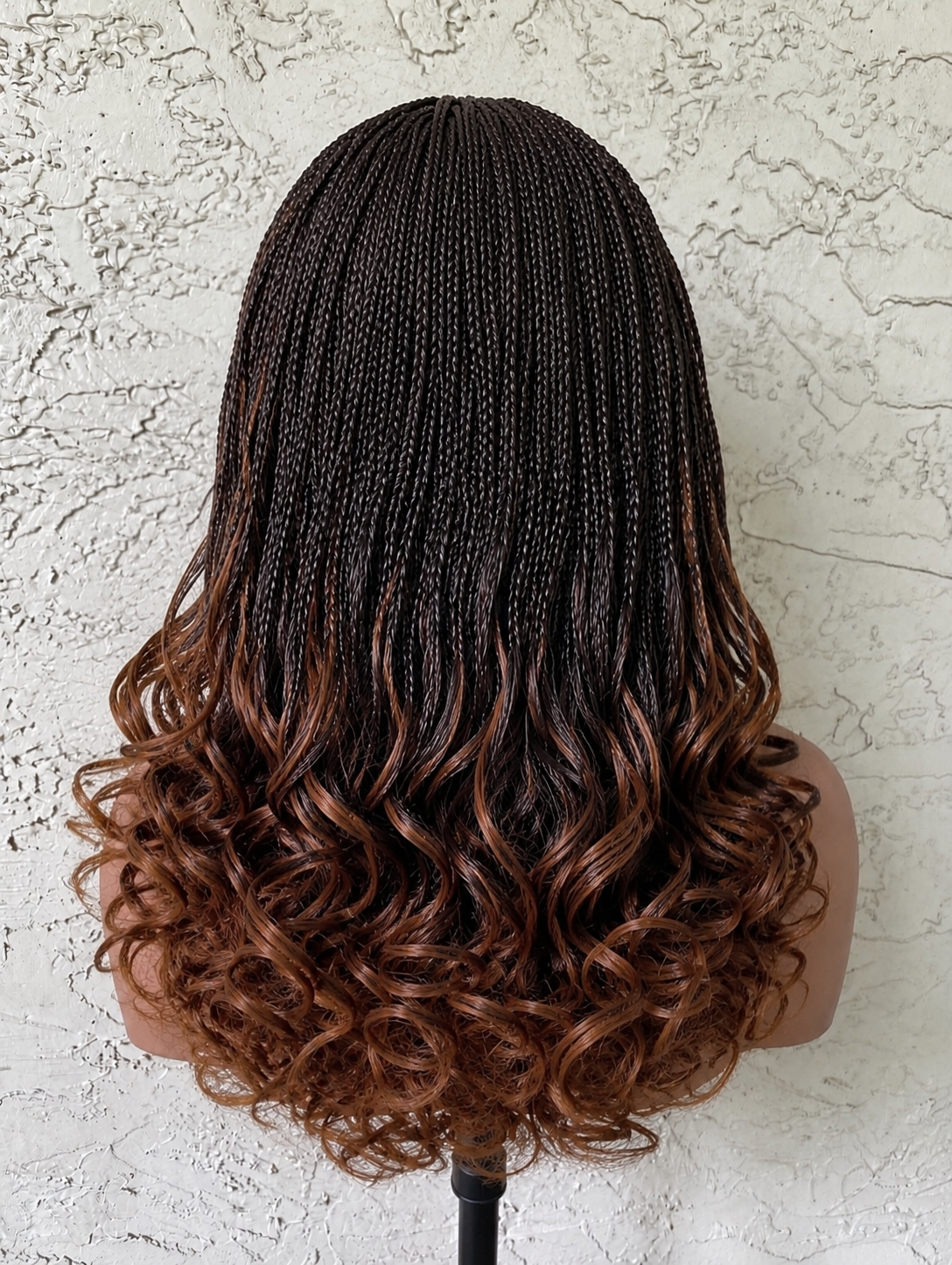 Micro Lace Front French Braided Wig. Made with Lace Frontal Human Hair.