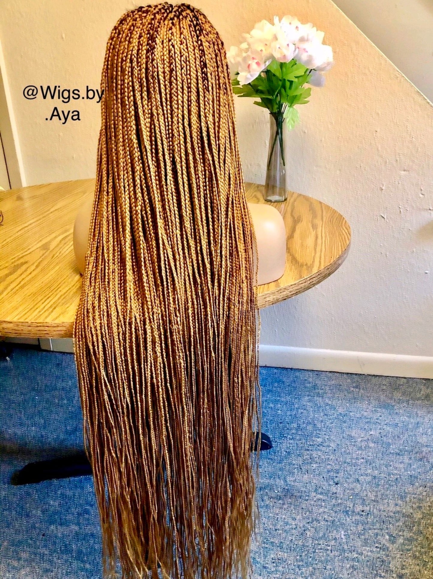 40" inches Full lace knotless braided wig.