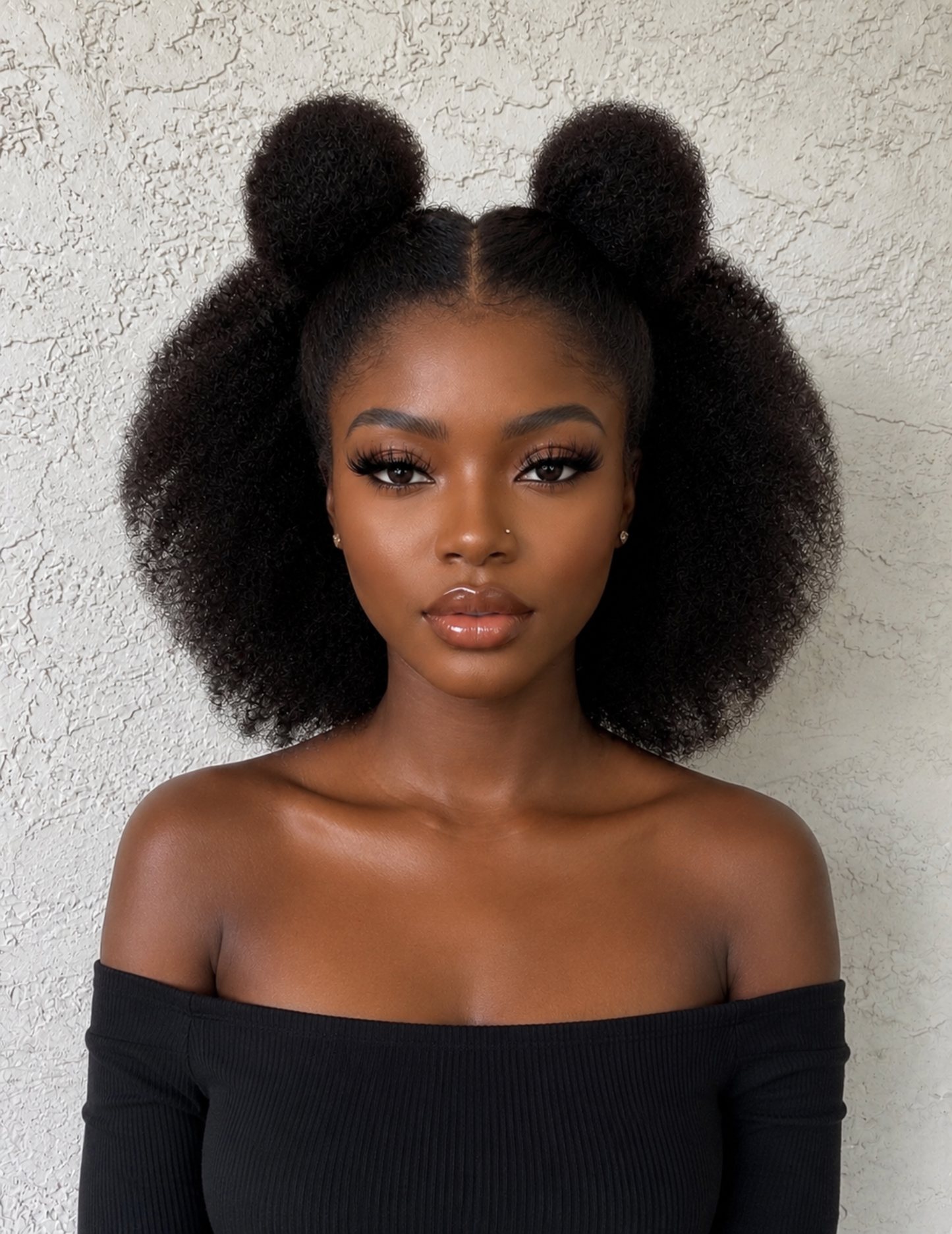 Mongolian Afro Lace Front Human Hair Wig for Women, Natural Looking.