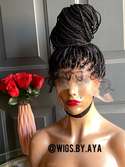 Full lace small knotless braided wig.