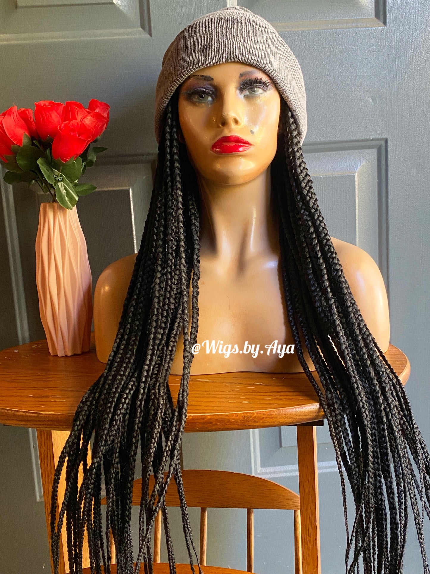 Beanie Hat braided wig.