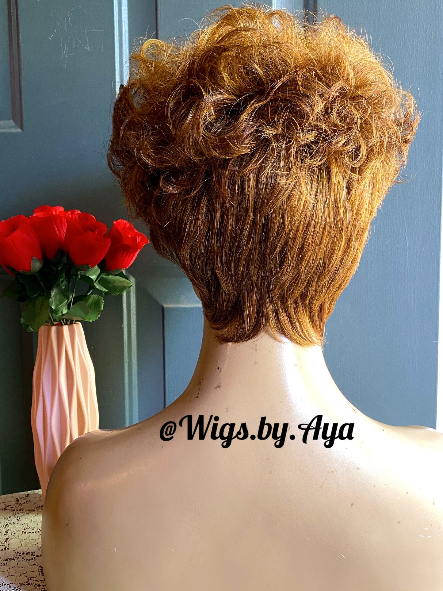 Pixie Cut human hair wig. (No Lace).