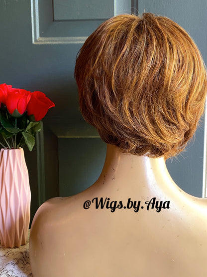 Pixie Cut Human hair wig.