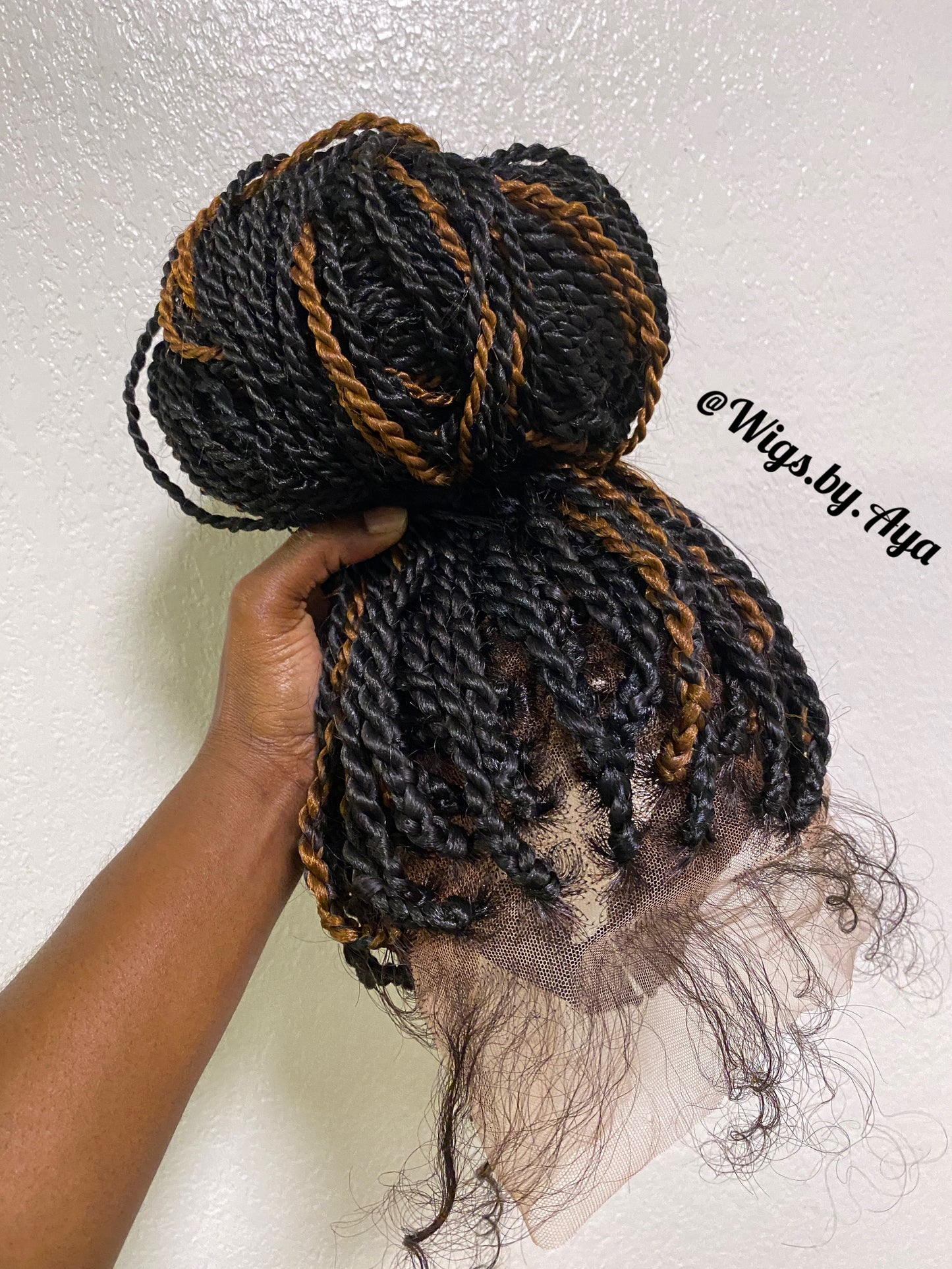 Full lace Senegalese Twists braided wig.