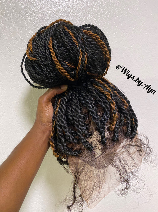 Full lace Senegalese Twists braided wig.
