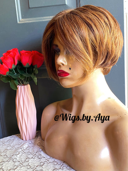 Pixie Cut Human hair wig.