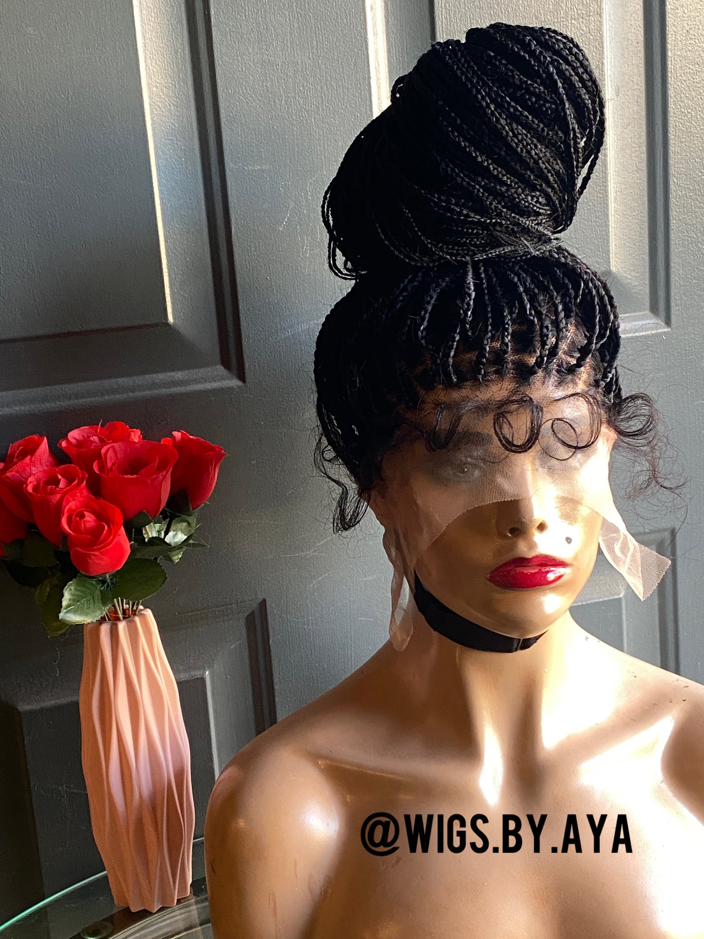 Full lace small knotless braided wig.