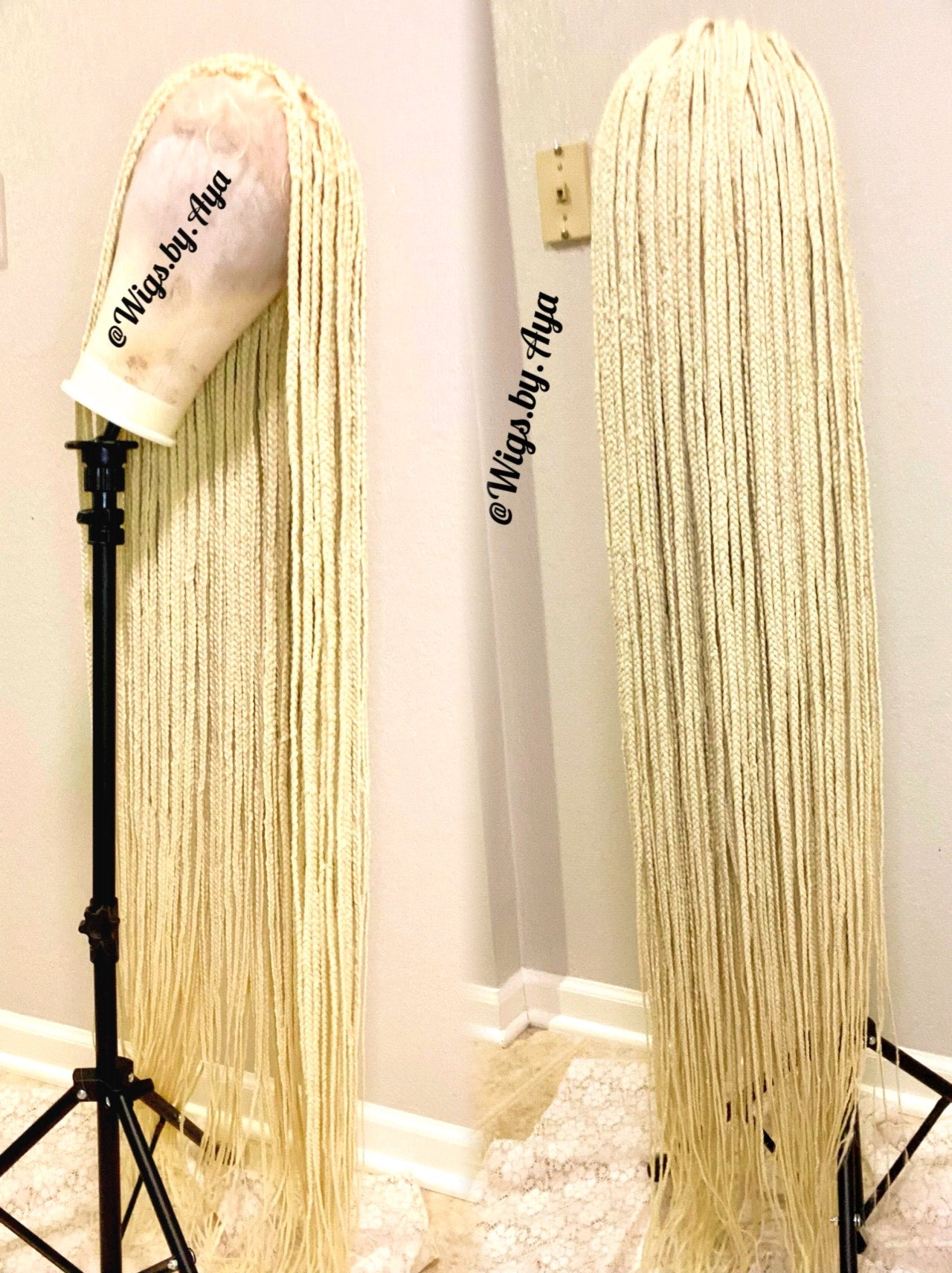 40” & 50" inches S-medium Full Lace knotless braided wig.