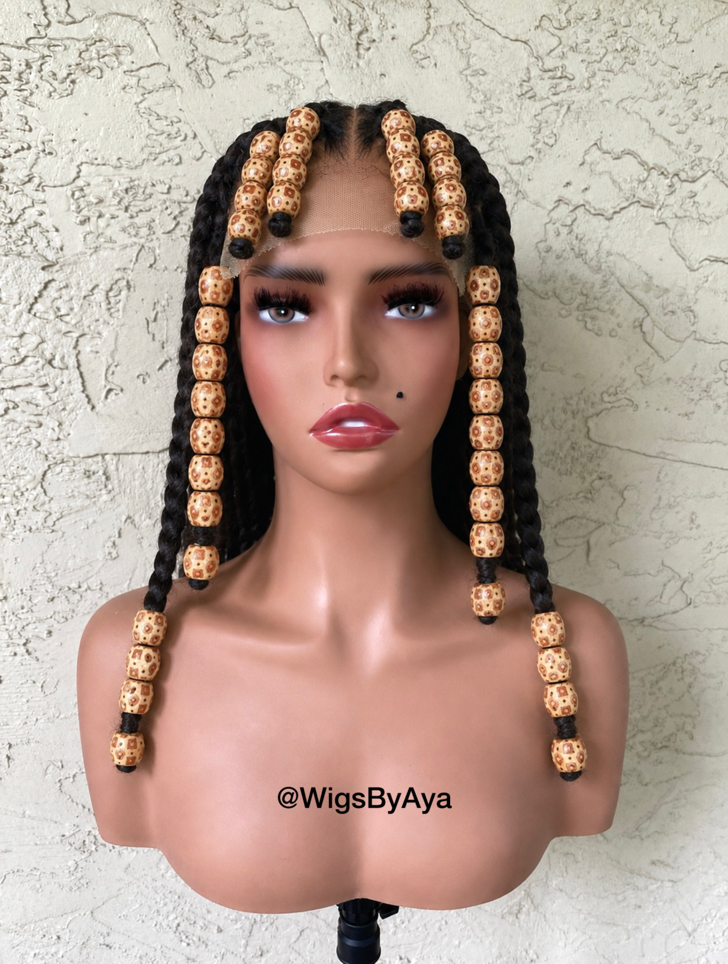 Handmade Beaded Braided Wig | Tribal Inspired Protective Full Lace Wig