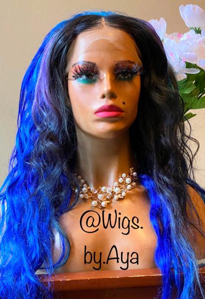 Custom color Body wave human hair wig.