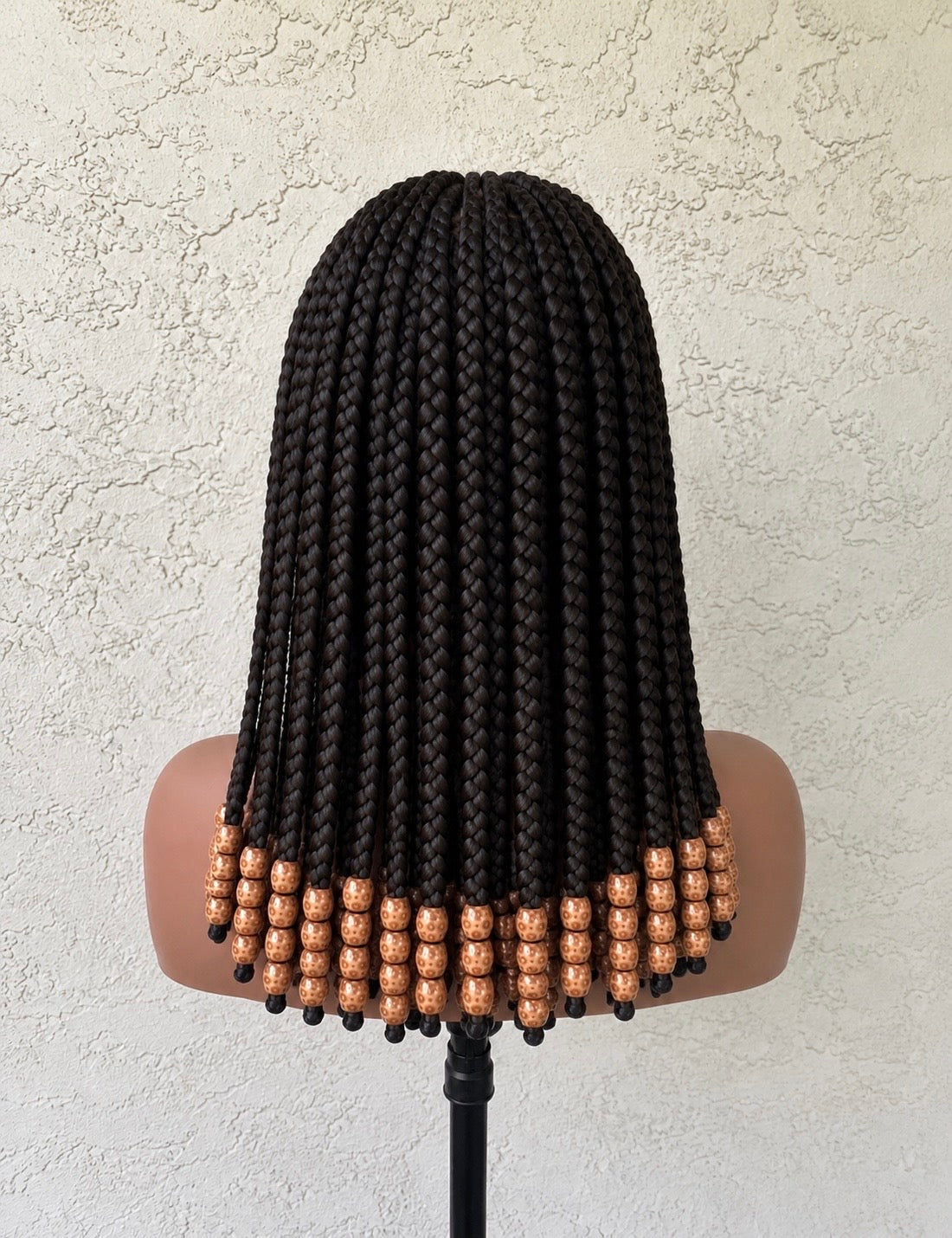 Handmade Beaded Braided Wig | Tribal Inspired Protective Full Lace Wig