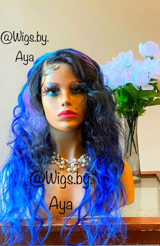 Custom color Body wave human hair wig.