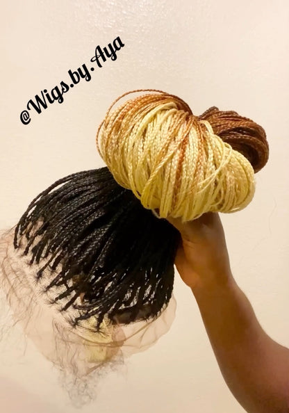 Full lace small knotless braided wig.