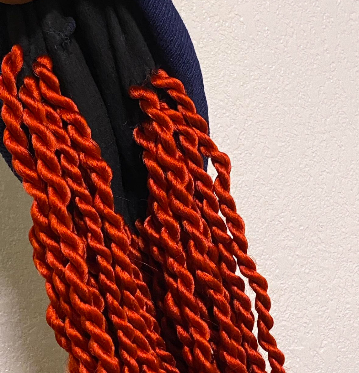 Beanie Hat with twists braids. Hat wig twists braids.