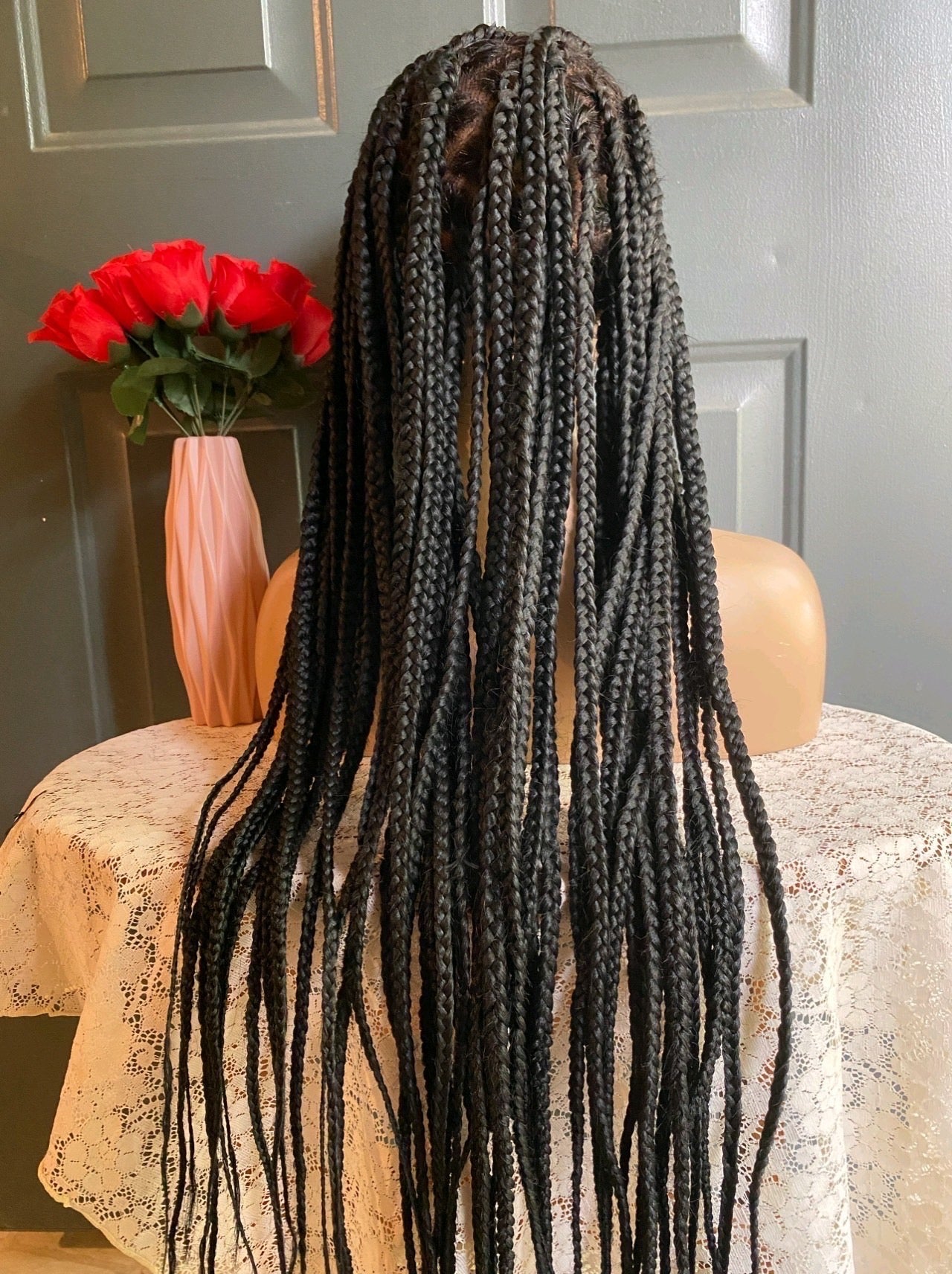 26" inches Full Lace knotless Braided wig.