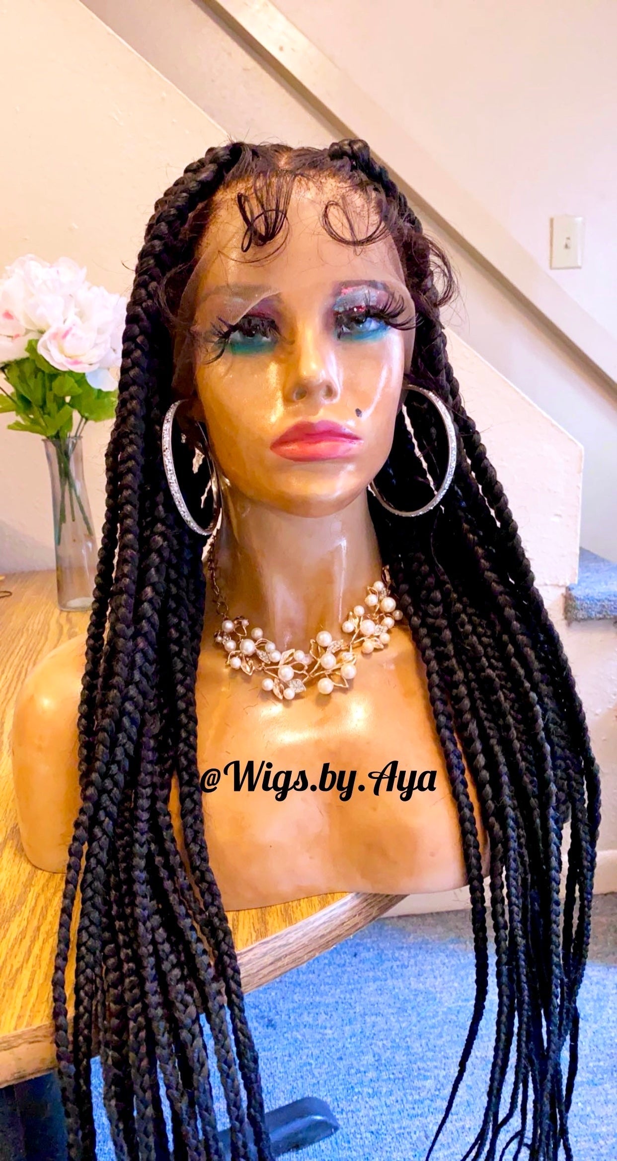 26" inches Full Lace knotless Braided wig.