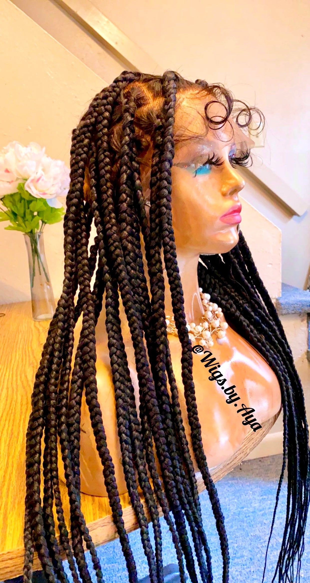 26" inches Full Lace knotless Braided wig.