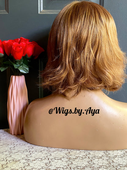 Short Bob human hair wig.