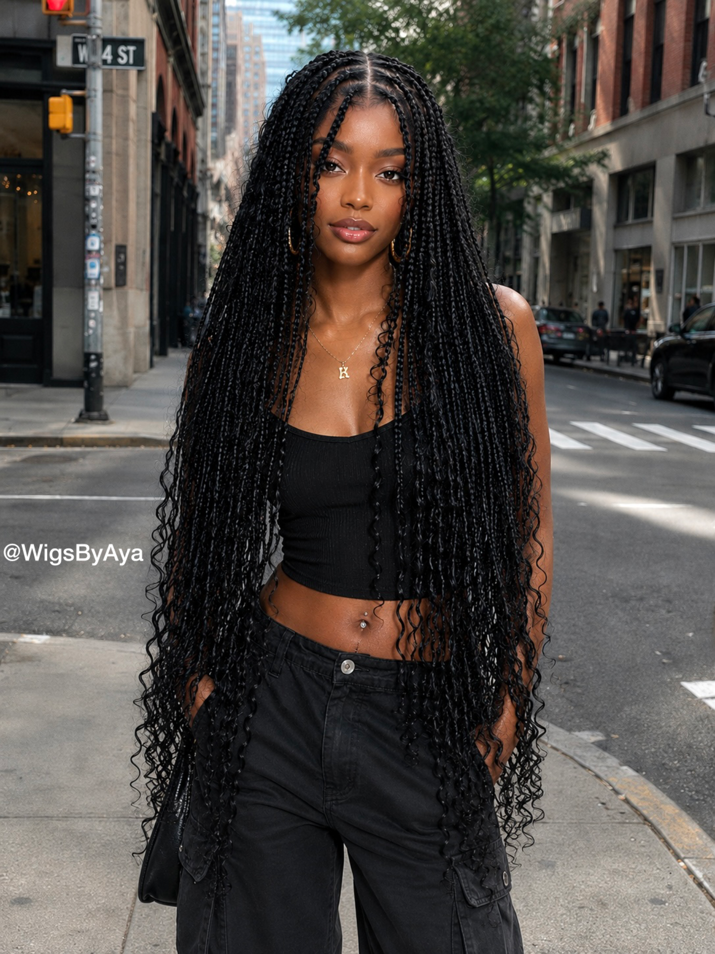 Full lace Human Hair Boho Braided Wig.