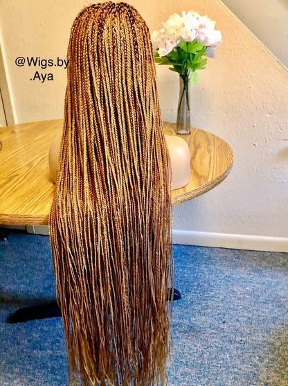 40" inches Full lace knotless braided wig.