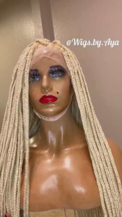 26" inches 613 Blonde full lace braided wig.