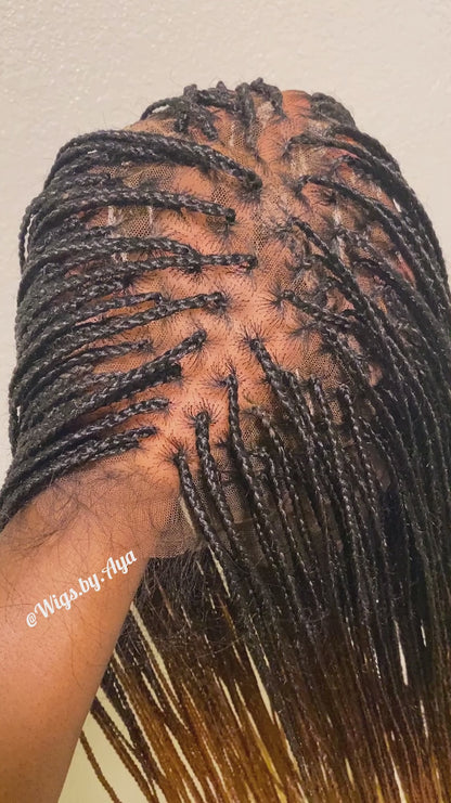 Full lace small knotless braided wig.